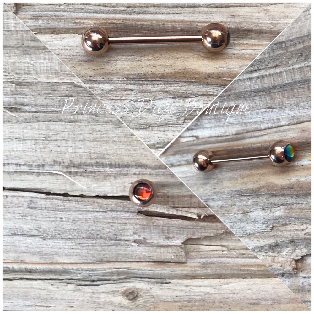 Rose Gold Colorline Tongue Ring